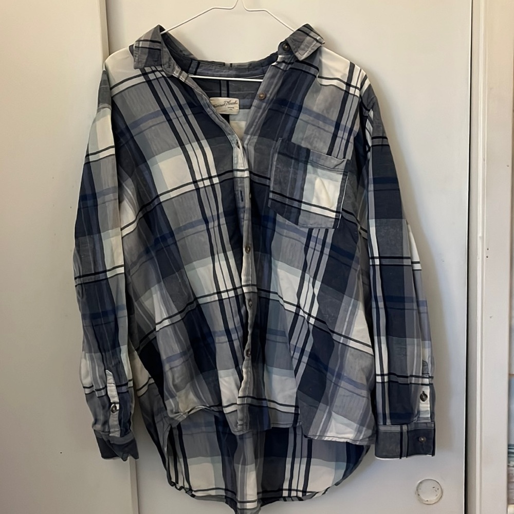 Blue Flannel Button Down